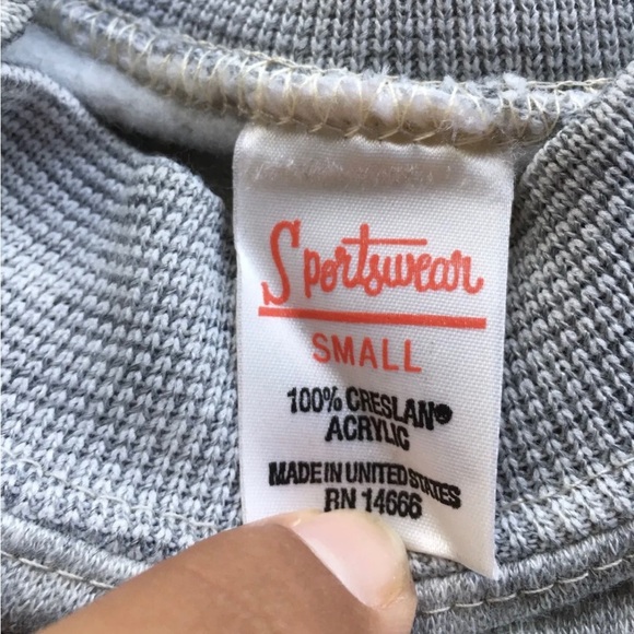 NWOT vintage 60s70s blank 3 stripe crewneck sweater raglan Small - Picture 3 of 5